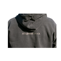 Pigment-dyed Faded Black Hoodie