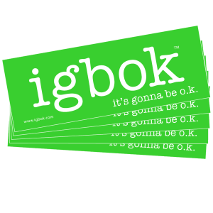 igbok stickers - 5 pack, limegreen