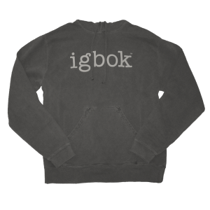Pigment-dyed Faded Black Hoodie