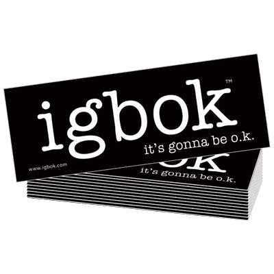 igbok stickers - 12 pack, black